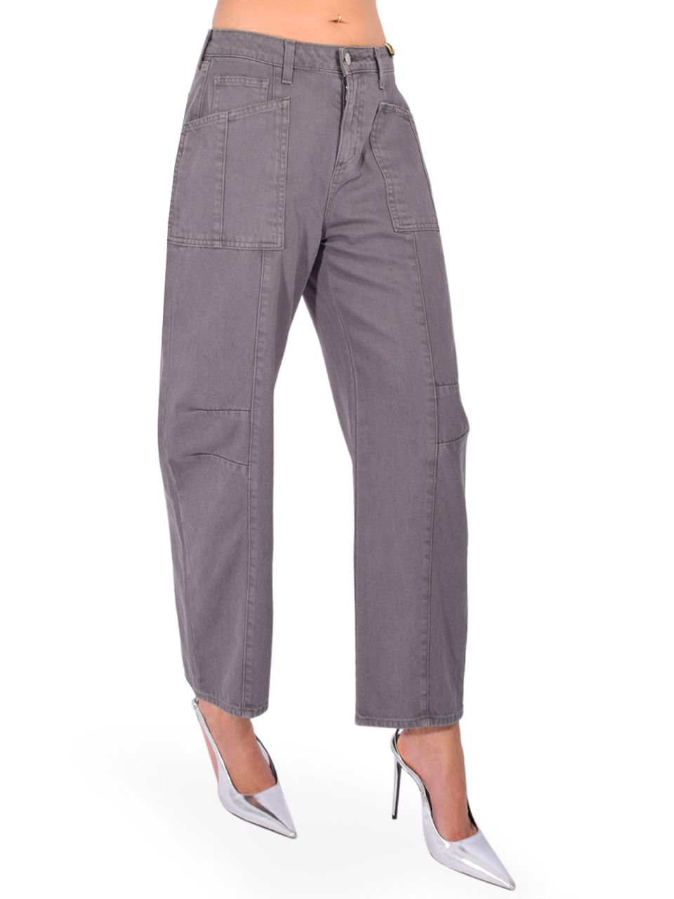 L'AGENCE Cody Rodeo Jean in Gray Side View 