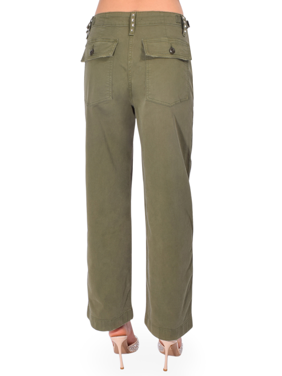 RE/DONE Trooper Pant in Green Back View 