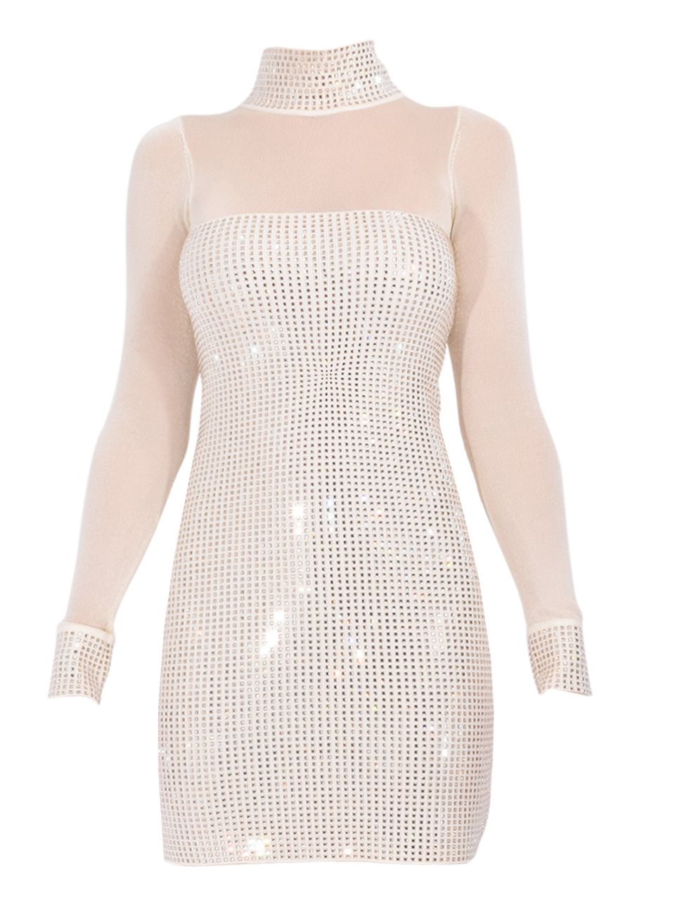RETROFÊTE Willow Embellished Dress in Winter White Product Shot