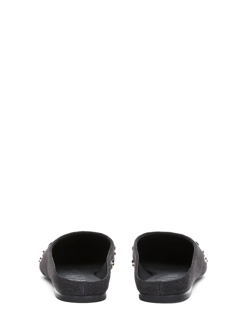 3.1 PHILLIP LIM ID Mule Flat in Black with Dome Embellishment Back View 