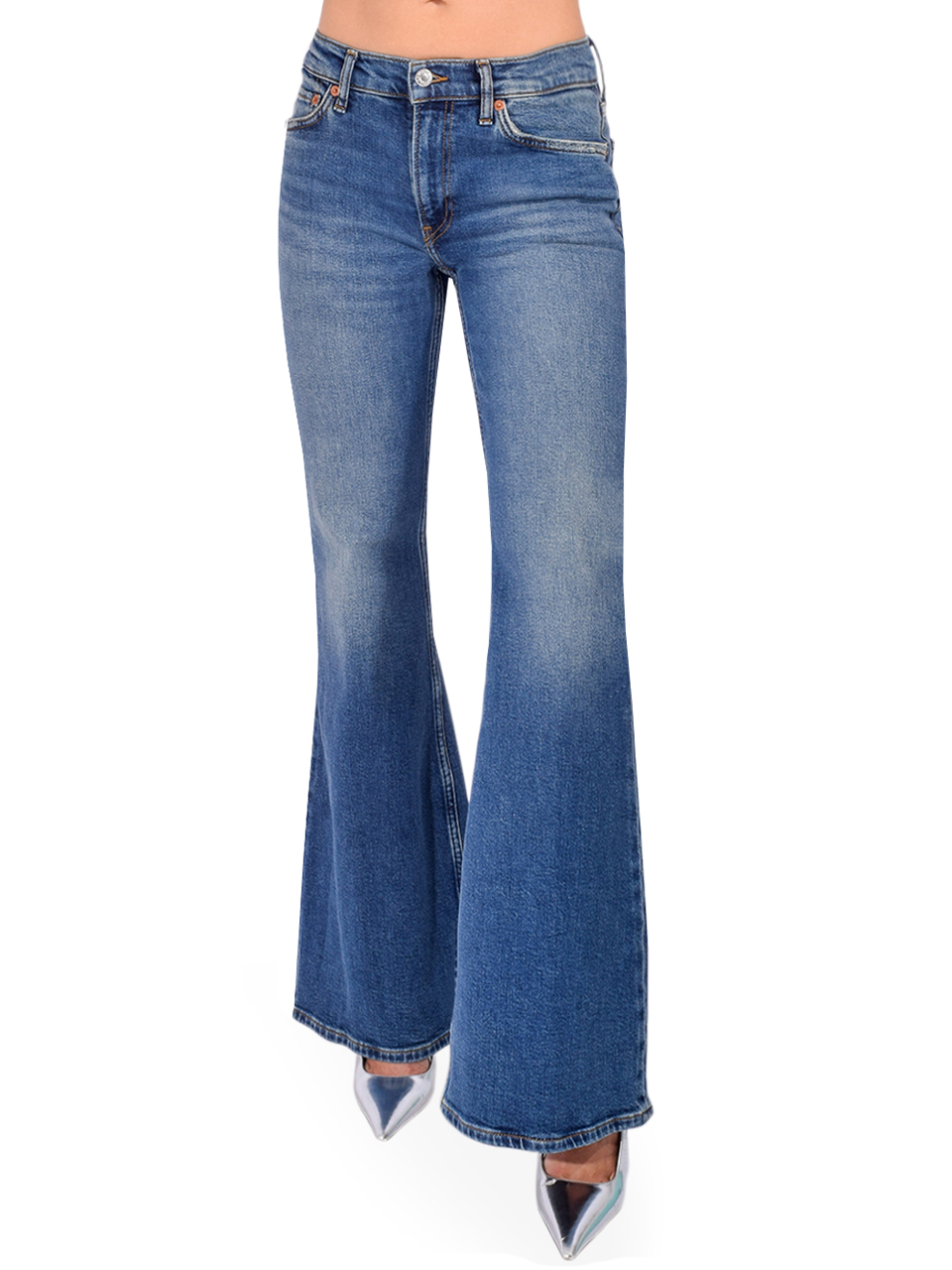 RE/DONE Strutter Jean in Sonoma Indigo Front View 