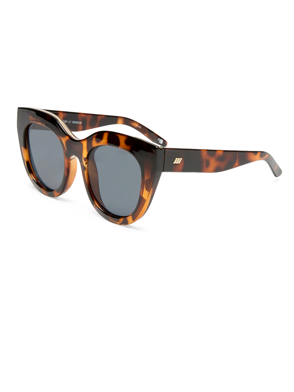 LE SPECS Air Heart Tortoise Sunglasses in Brown Side View 