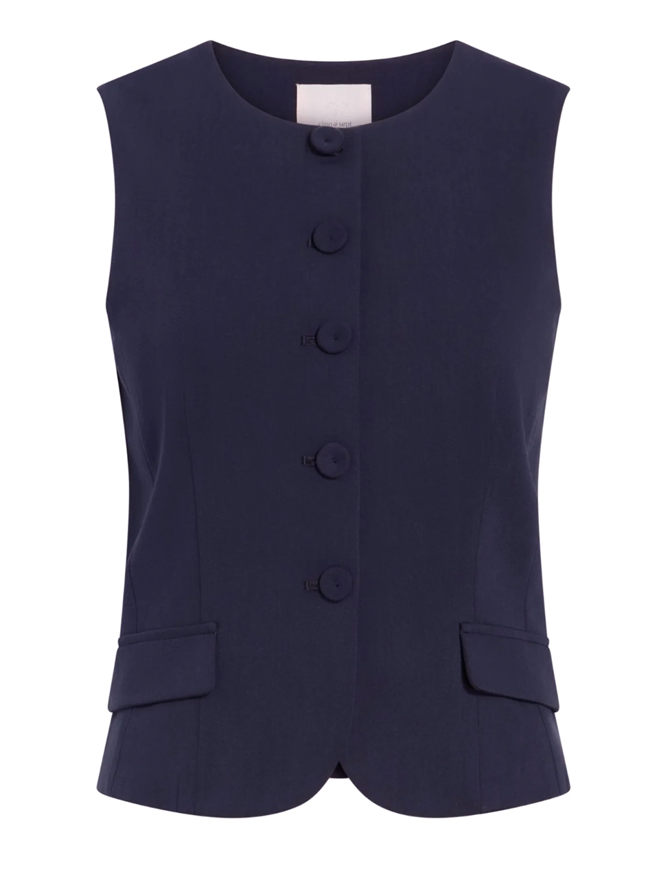 CINQ À SEPT Winora Vest in Navy Product Shot 