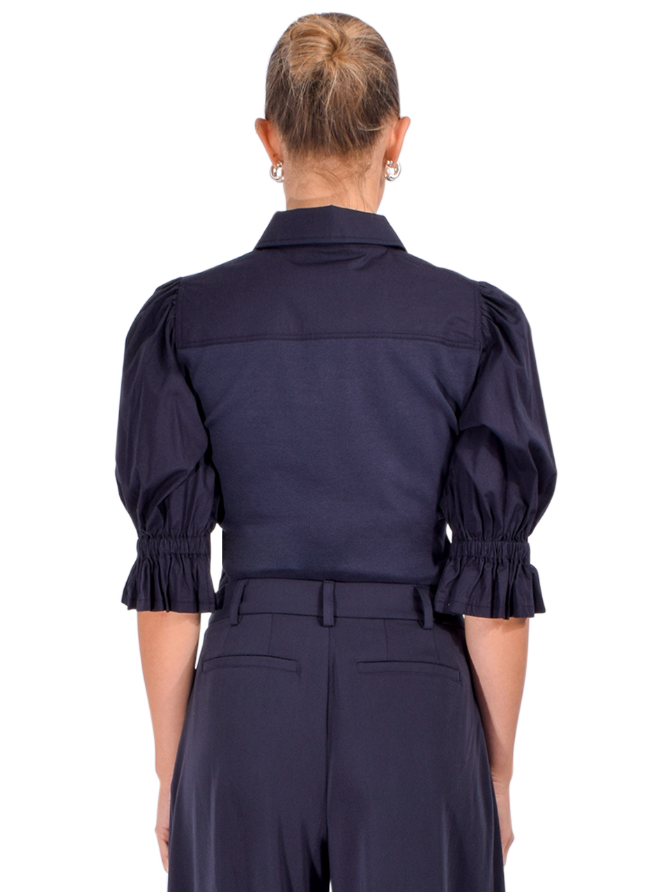 CINQ À SEPT Lyric Top in Navy Back View 