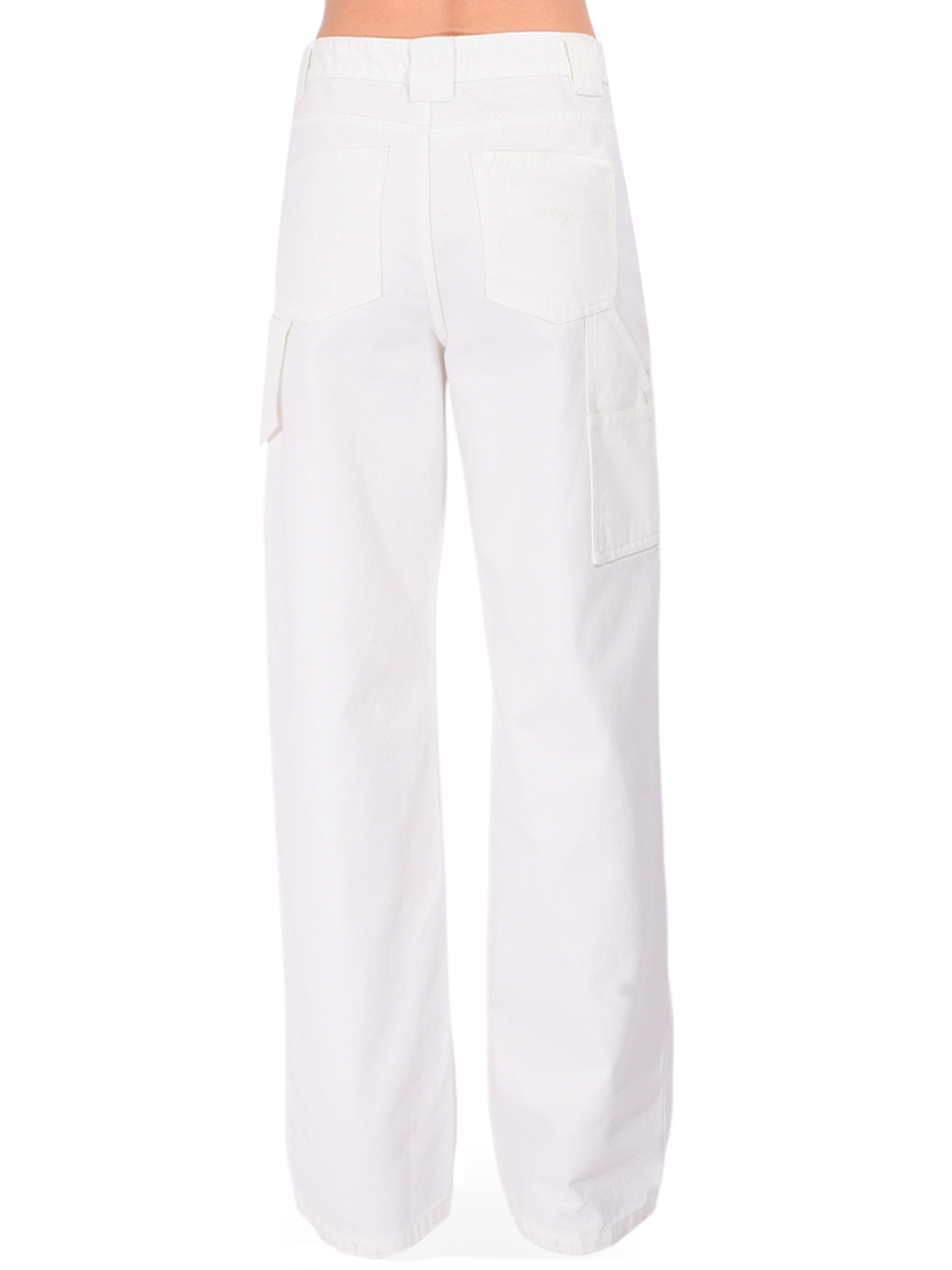 SER.O.YA Angelique Denim Pant in White Back View 