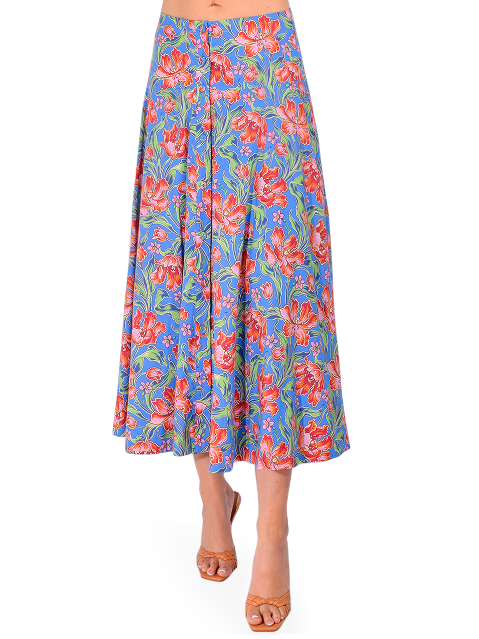 LOVE THE LABEL Tricia Skirt in Archive Tulip Liberty Front View 
