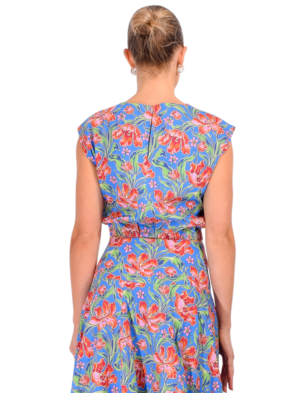 LOVE THE LABEL Cambrie Top in Archive Tulip Liberty Back View 