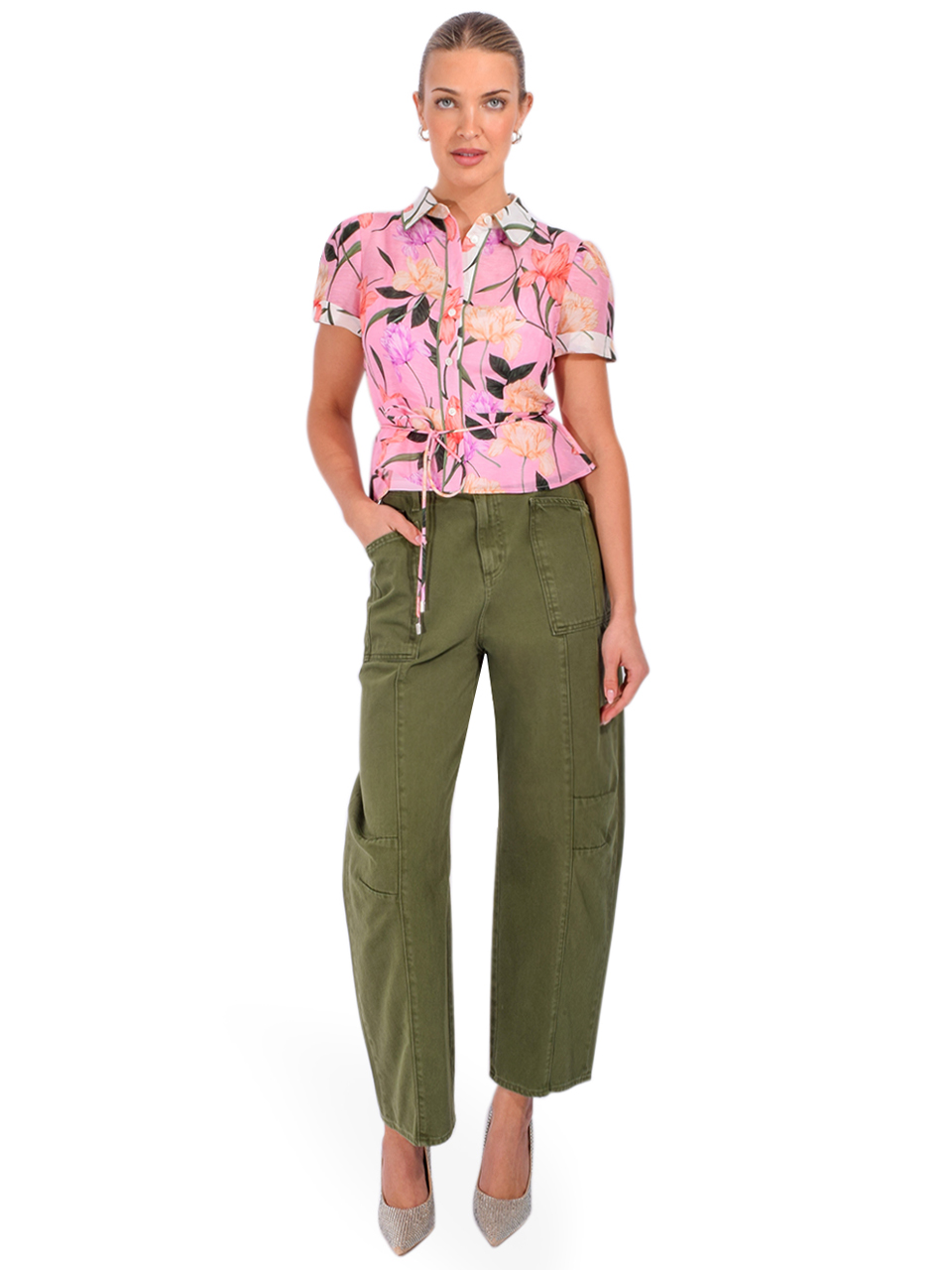 CHRISTY LYNN Dorothy Top in Pink Multi Jardin Full Outfit 