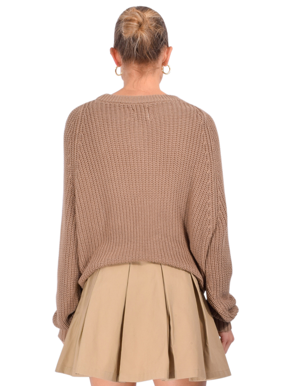 VIR VITA Pia Sweater in Bark Back View 
