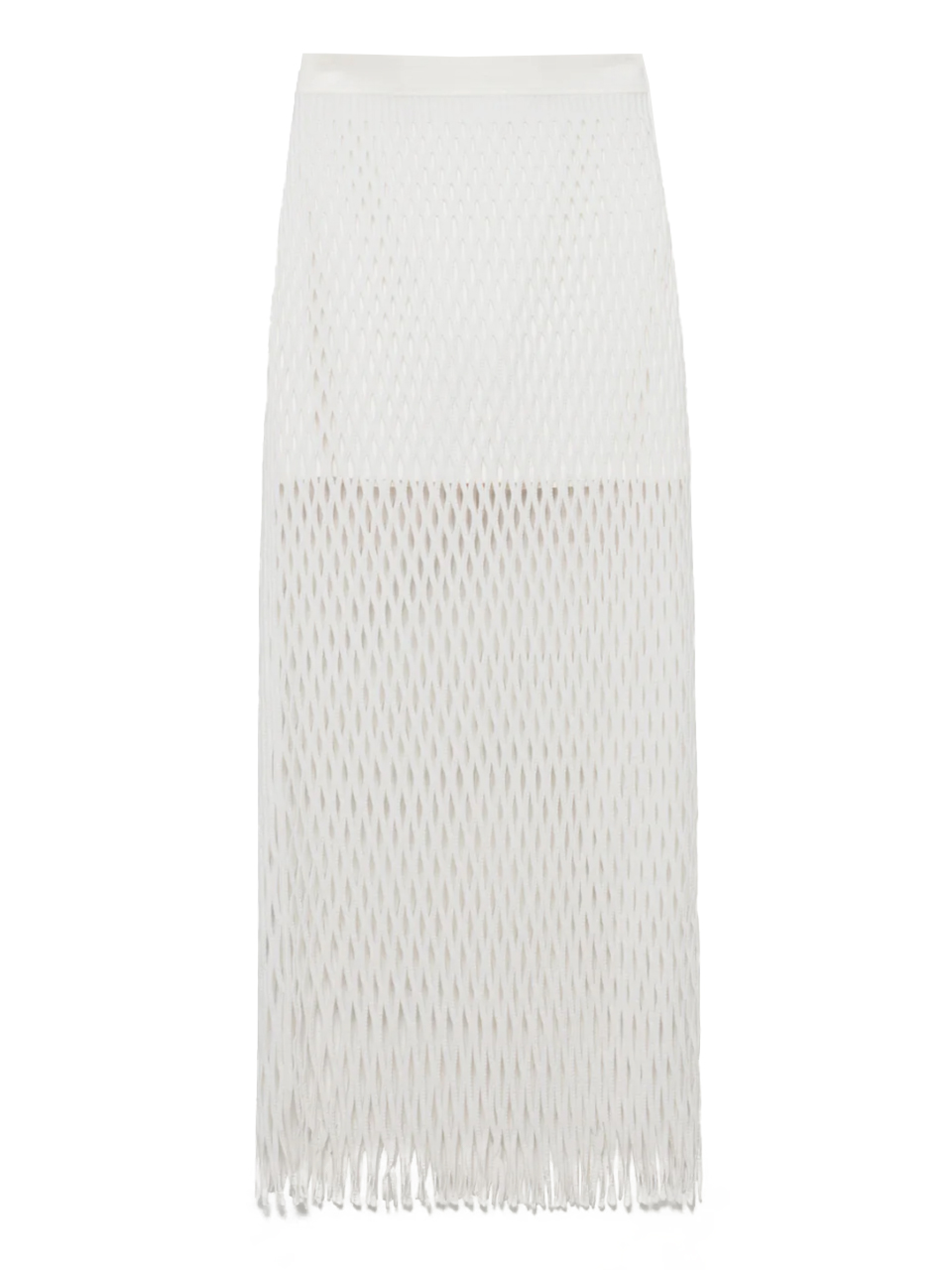 SIMKHAI Aldridge Knit Midi Skirt in Ivory