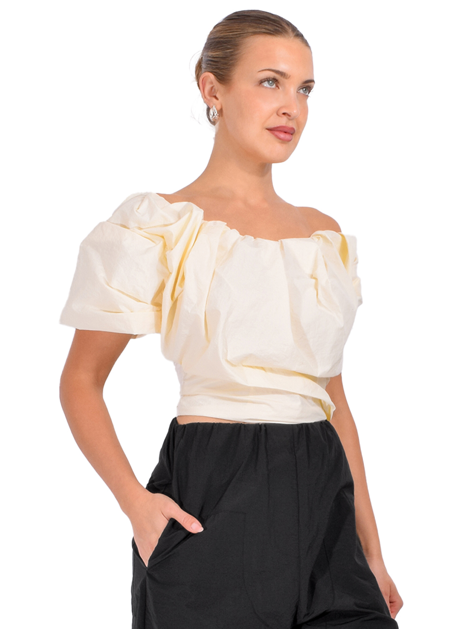 PARIS GEORGIA Rio Bodice in Bone Side View 