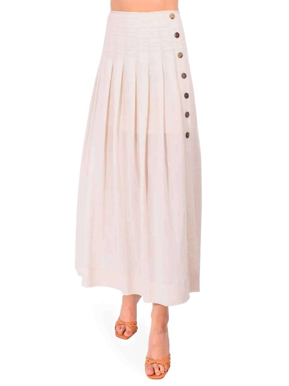 SABINA MUSAYEV Kamali Skirt in Ecru Front View 