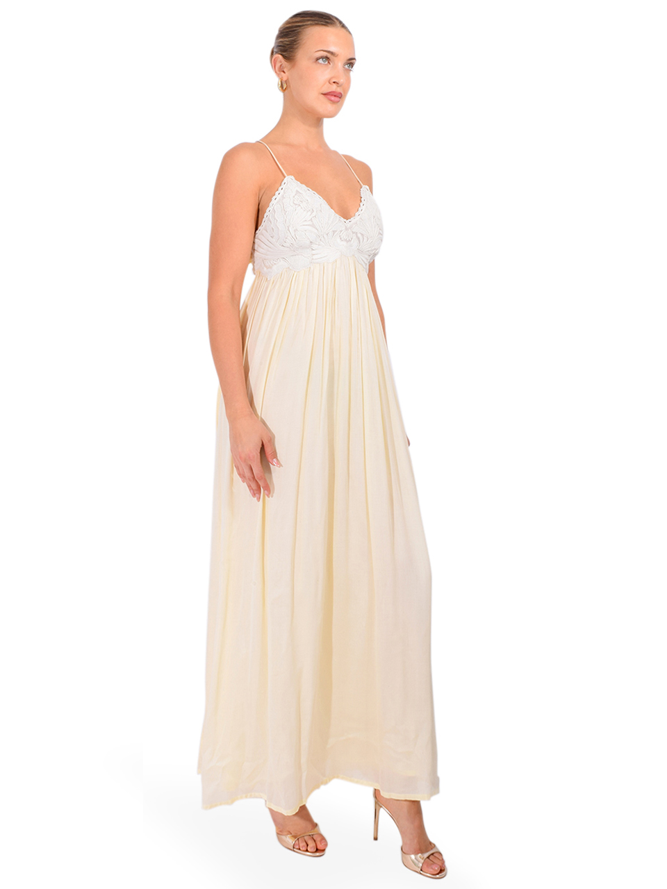 LOUISE MISHA Ysolde Dress in Yellow Side View 