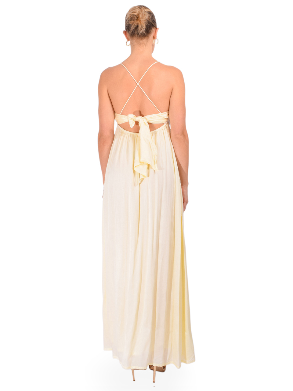 LOUISE MISHA Ysolde Dress in Yellow Back View 