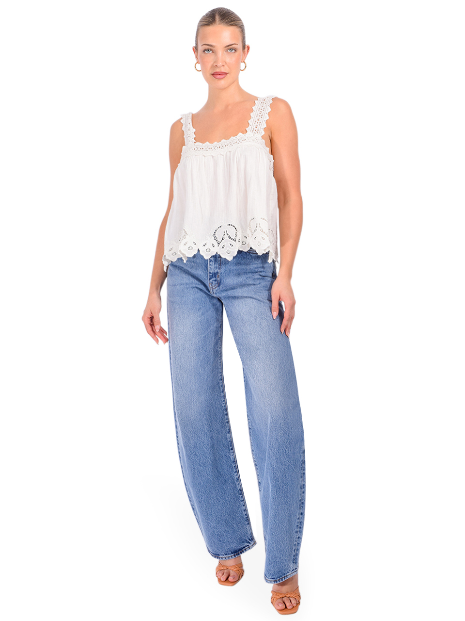 LOUISE MISHA Paralio Top in Ivory Full Outfit 