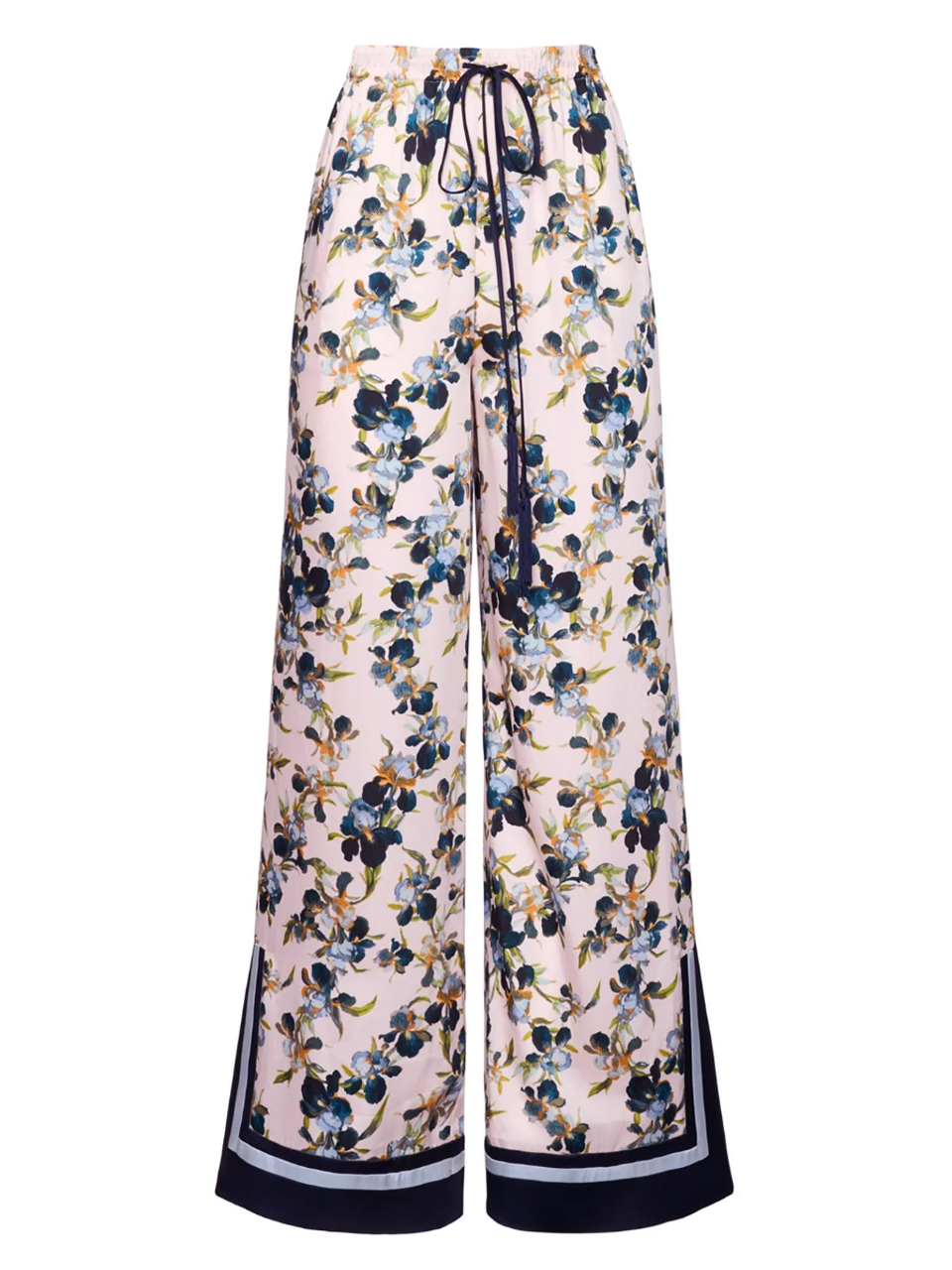 CINQ À SEPT Trailing Iris Asher Pant in Blue Floral Product Shot