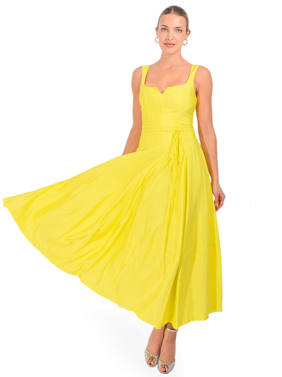 CINQ À SEPT Jerome Dress in Starfruit Front View 2