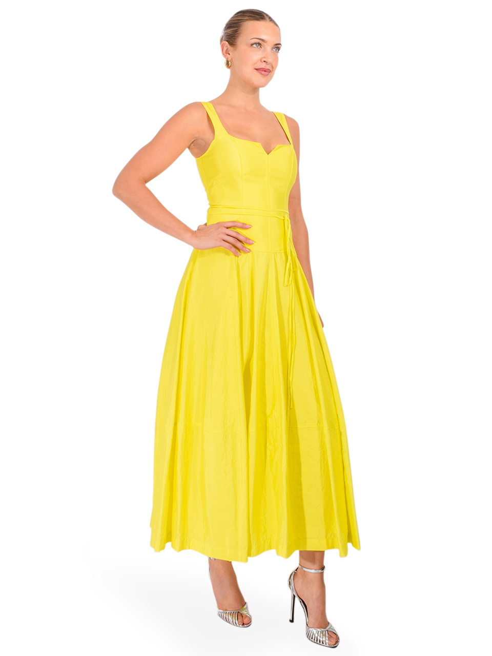 CINQ À SEPT Jerome Dress in Starfruit Side View 