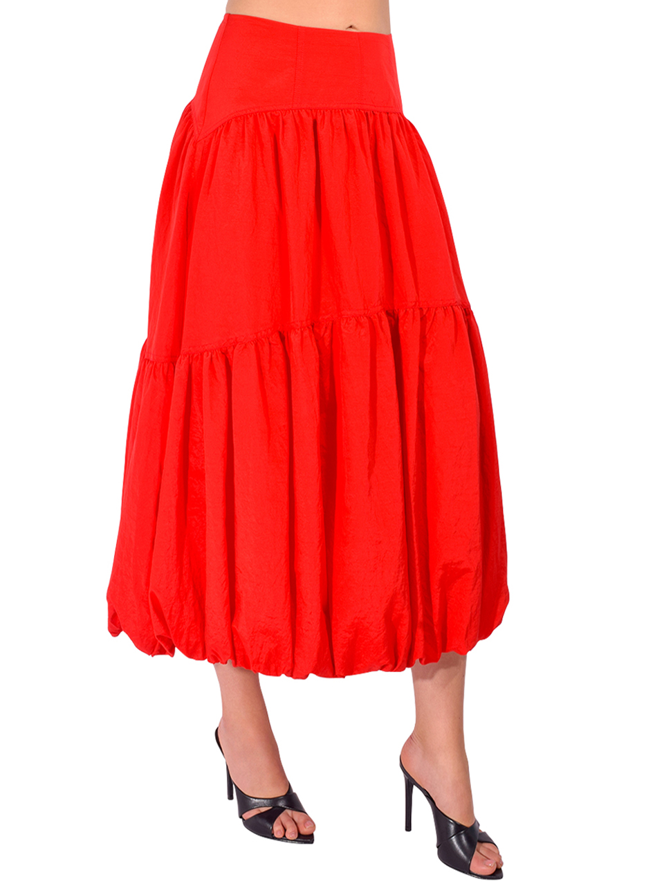 CINQ À SEPT Blythe Skirt in Goji Berry Side View 

