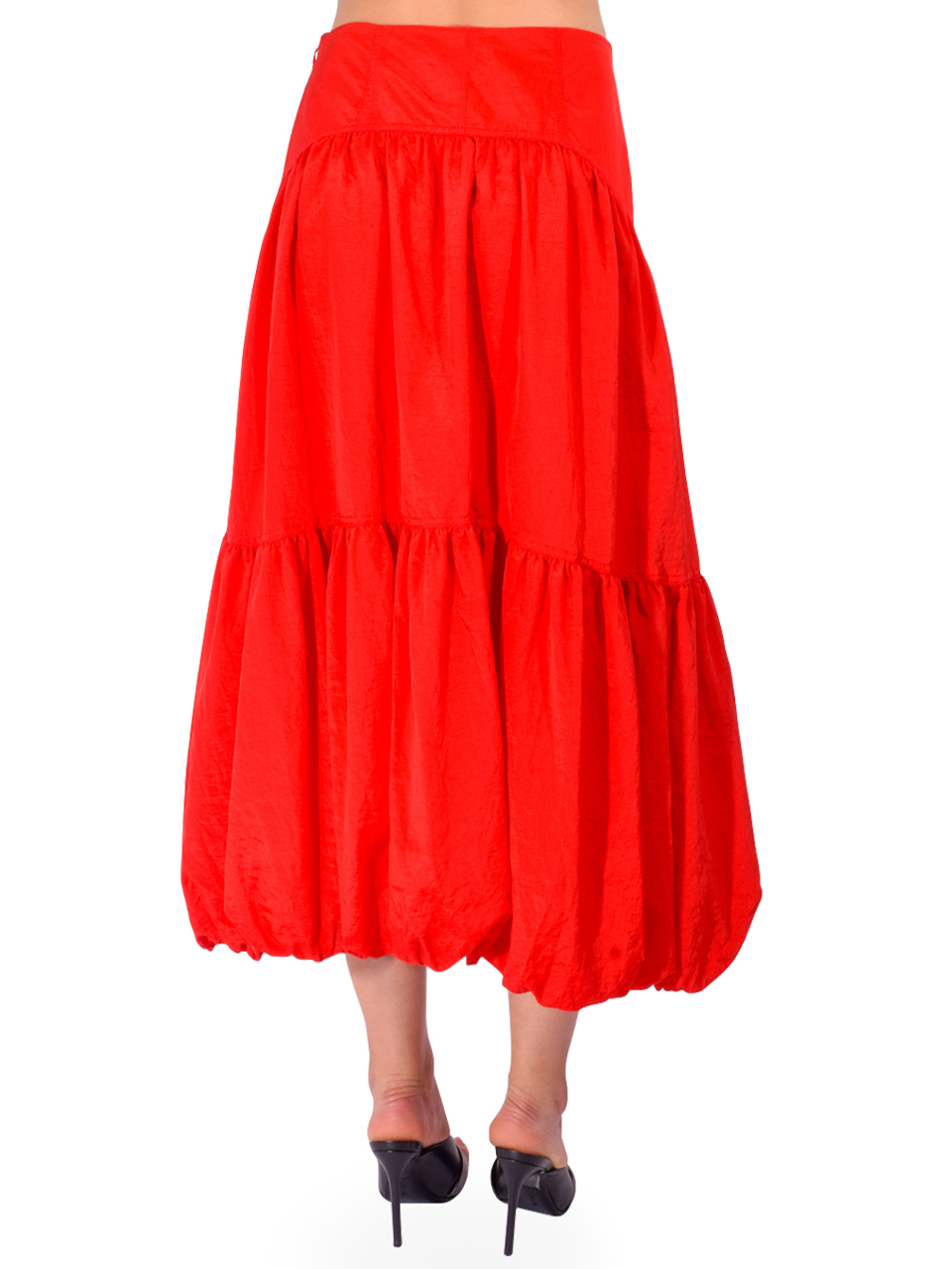 CINQ À SEPT Blythe Skirt in Goji Berry Back View 