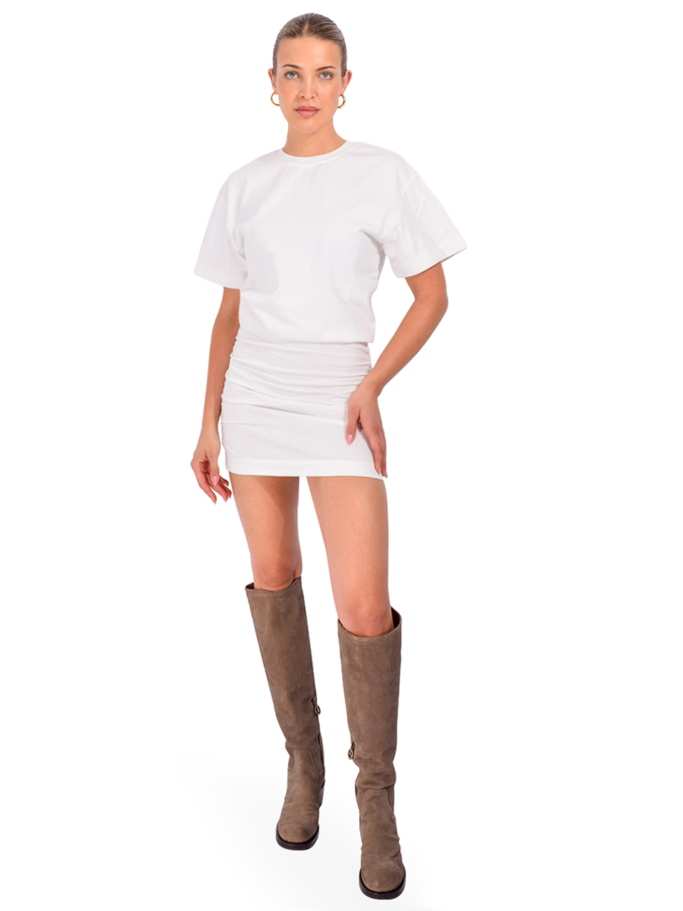 SER.O.YA Georgie Mini Dress in White Front View 2
