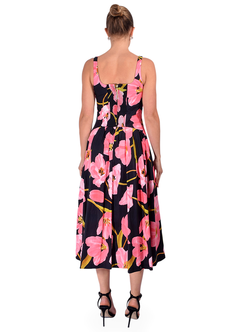 CARA CARA Regio Dress in Navy Multi Back View 