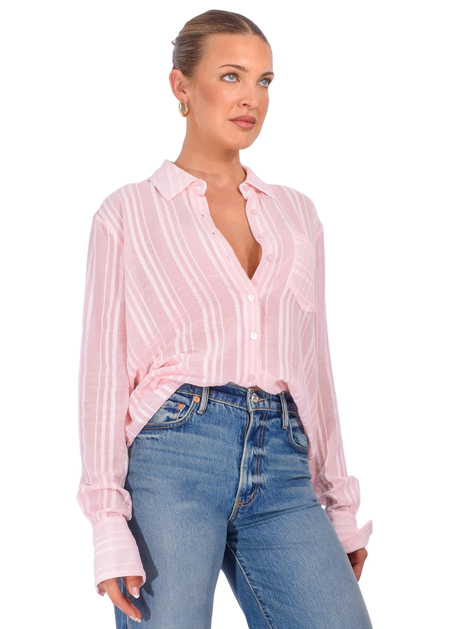 LE SUPERBE My Perfect Shirt in Blush Side View 