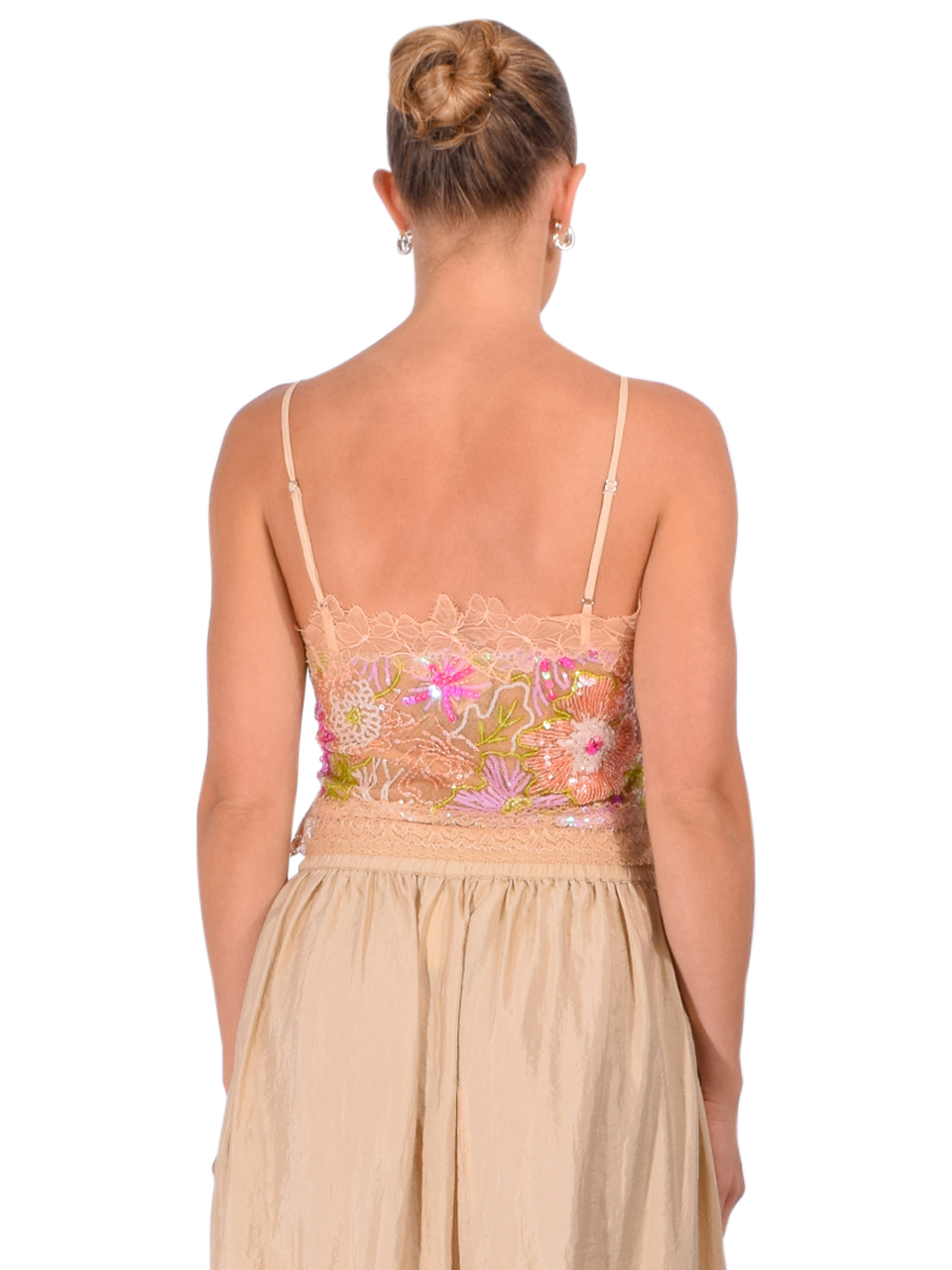 LE SUPERBE Sequin Flori Culture Cami Back View 