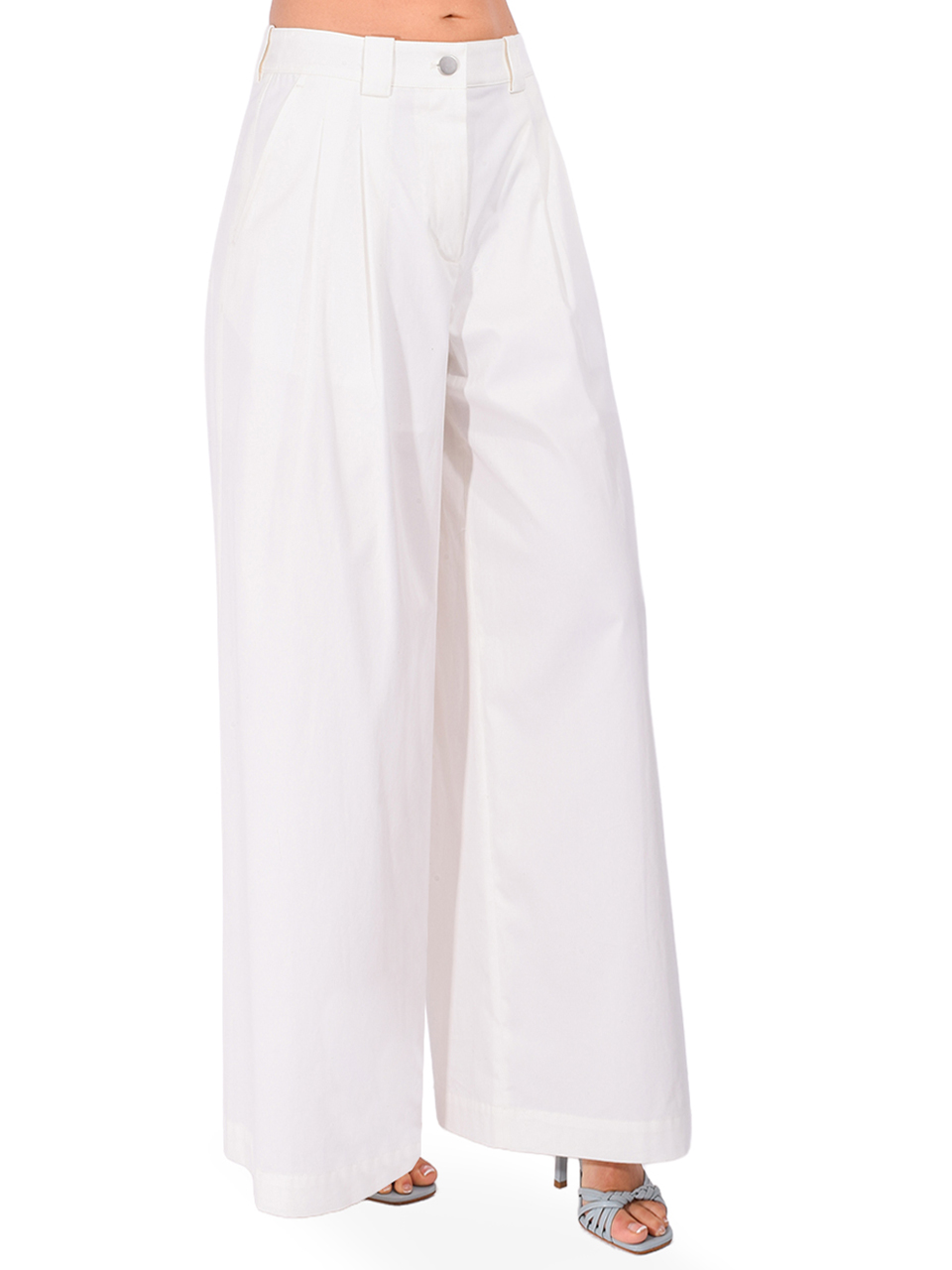 3.1 PHILLIP LIM Wide Leg Pleated Pants in Tofu Side View 