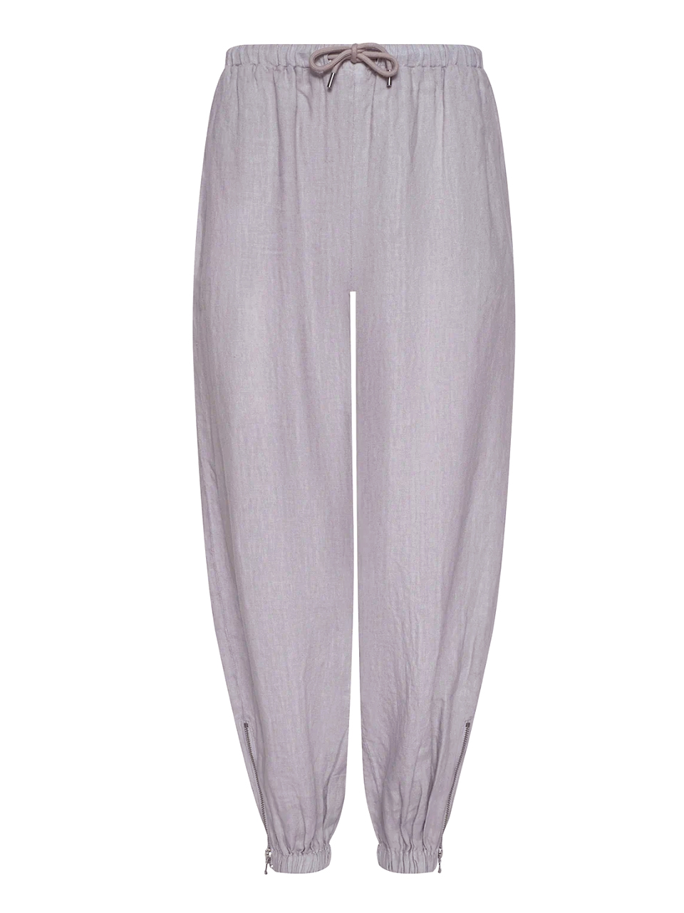 L'AGENCE Mariko Linen Jogger in Light Pewter Product Shot 
