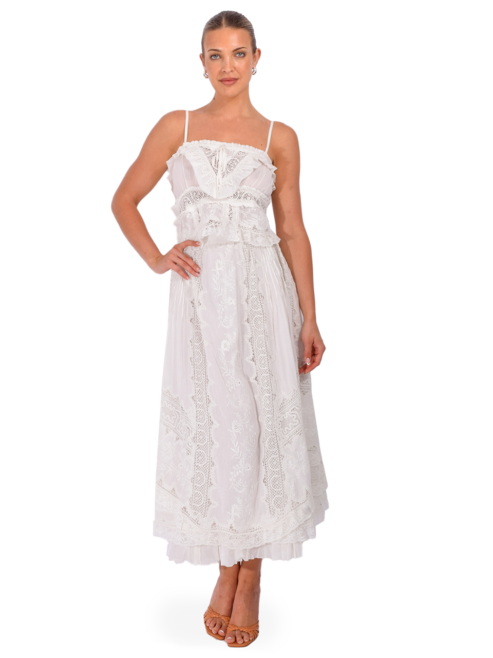 LOVE THE LABEL Lucienne Top in Ivory Full Outfit 