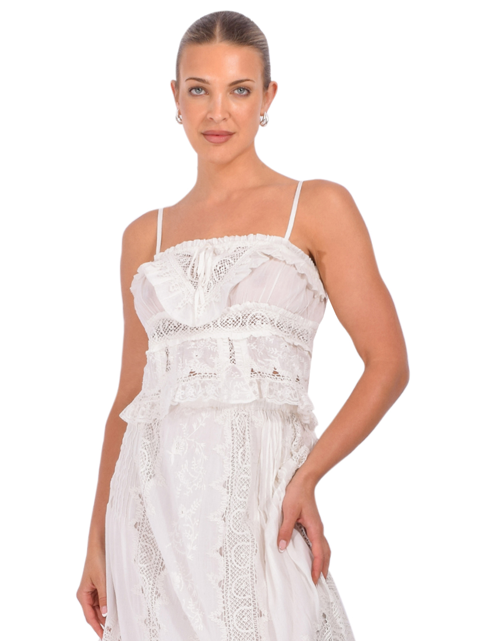 LOVE THE LABEL Lucienne Top in Ivory Front View 