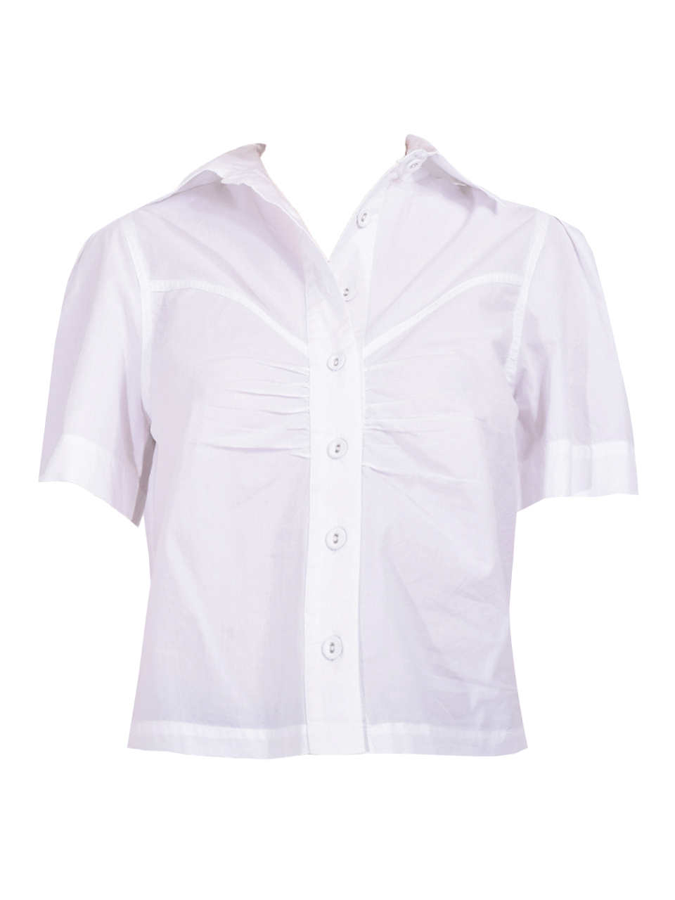 LOVE THE LABEL Jamie Puff Sleeve Top in Bright White Product Shot 