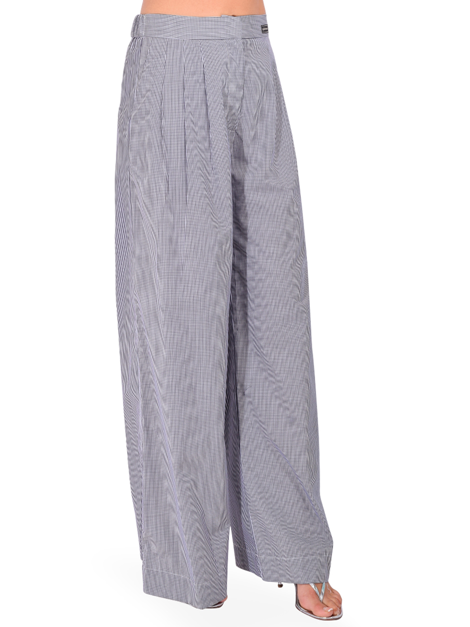 OTTOD'AME Palazzo Trousers in Stripe Side View 