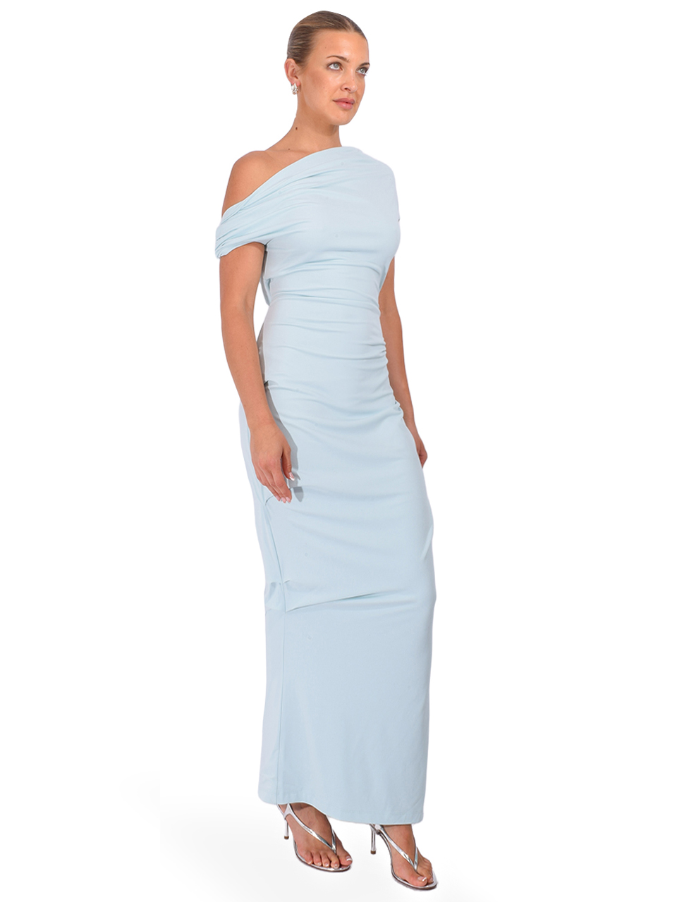 PARIS GEORGIA Elemental Ida Dress in Pale Blue Side View 