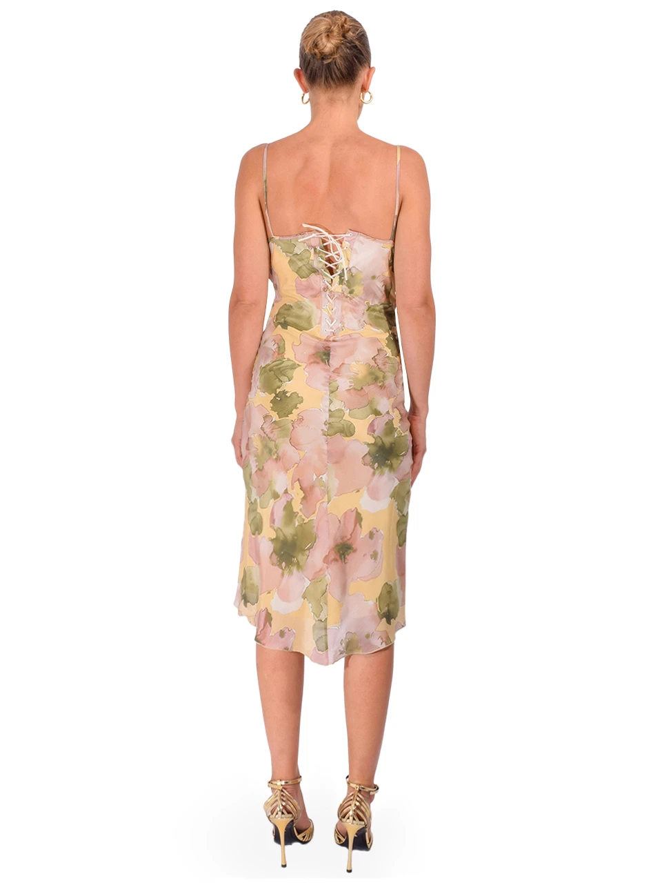 PARIS GEORGIA Thea Slip Dress in Floral Print Back View 
