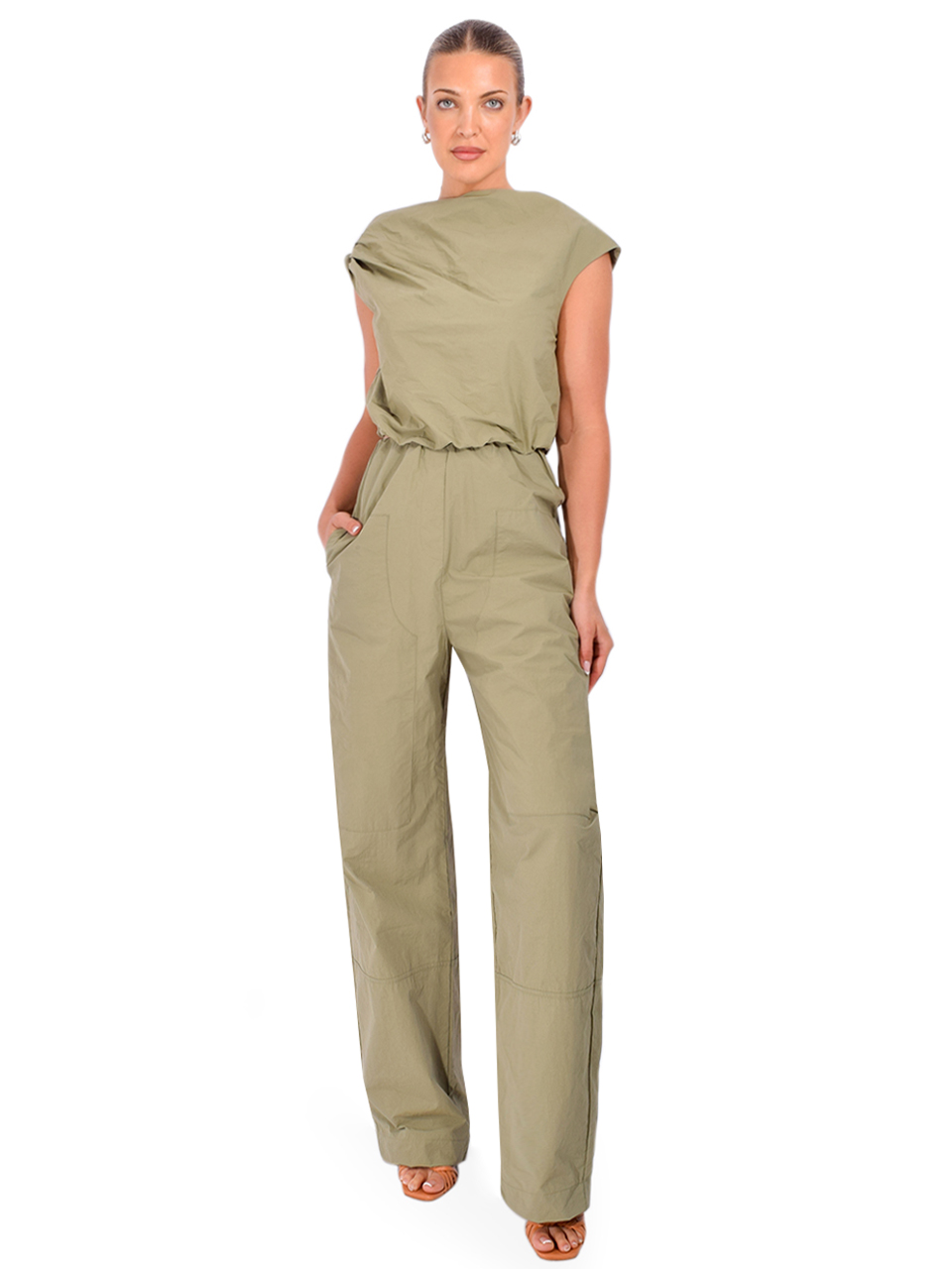 PARIS GEORGIA Cocoon Trackpant in Clay Full Outfit 

