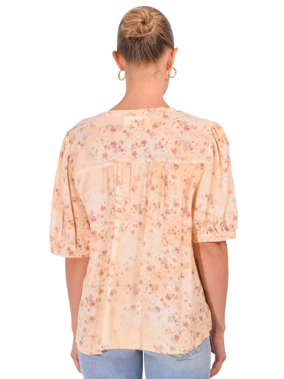BA&SH Novella Shirt in Ecru Back View 
