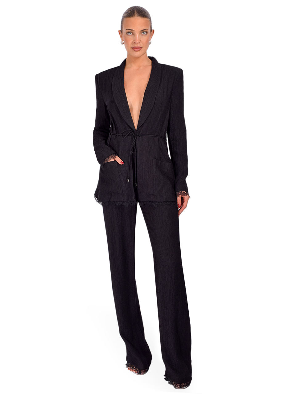 SABINA MUSAYEV Erik Pants in Black Full Outfit 