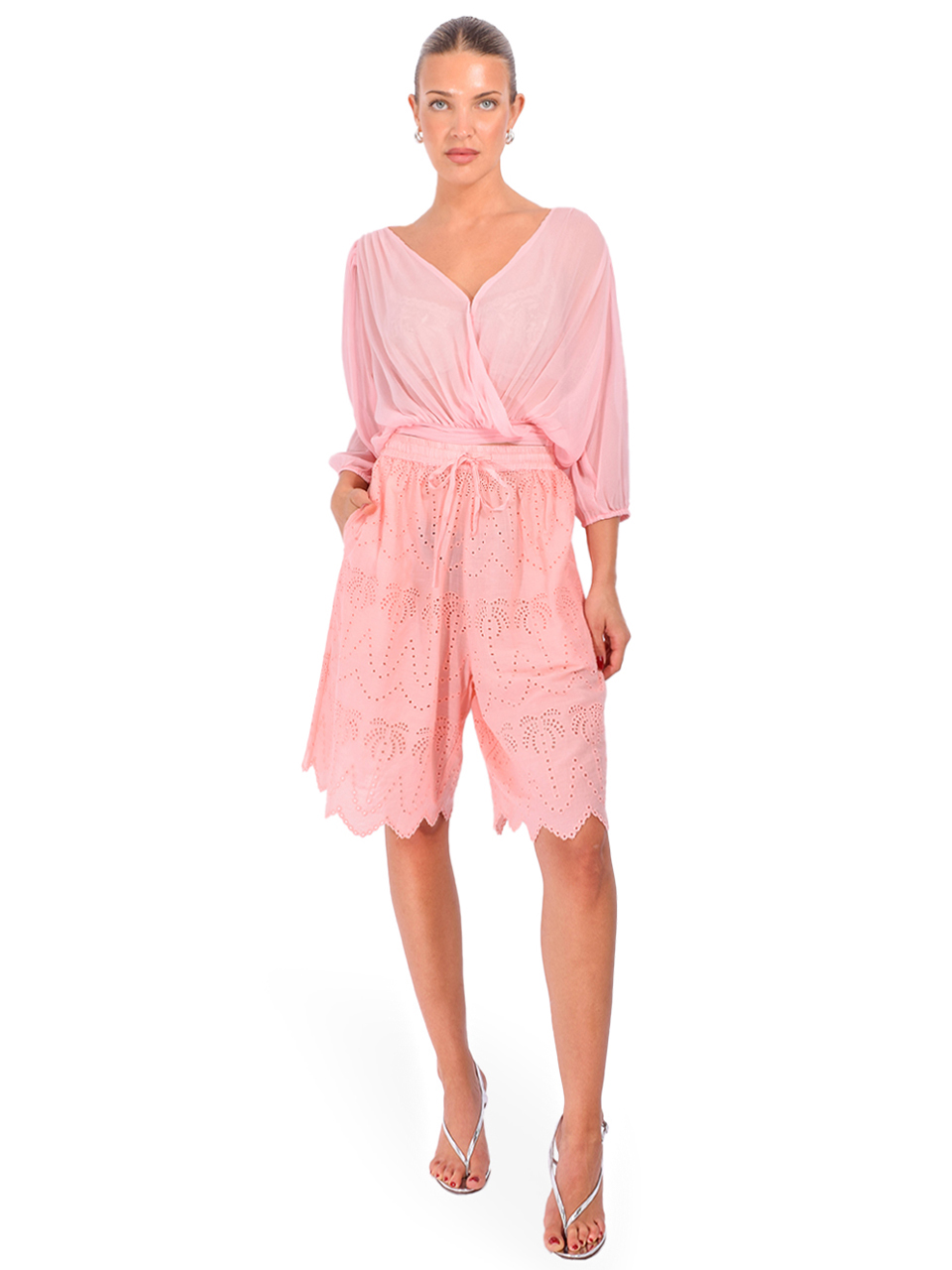 ÉTAT D'ÉTÉ Ballerin Blouse in Pale Rosette Full Outfit 