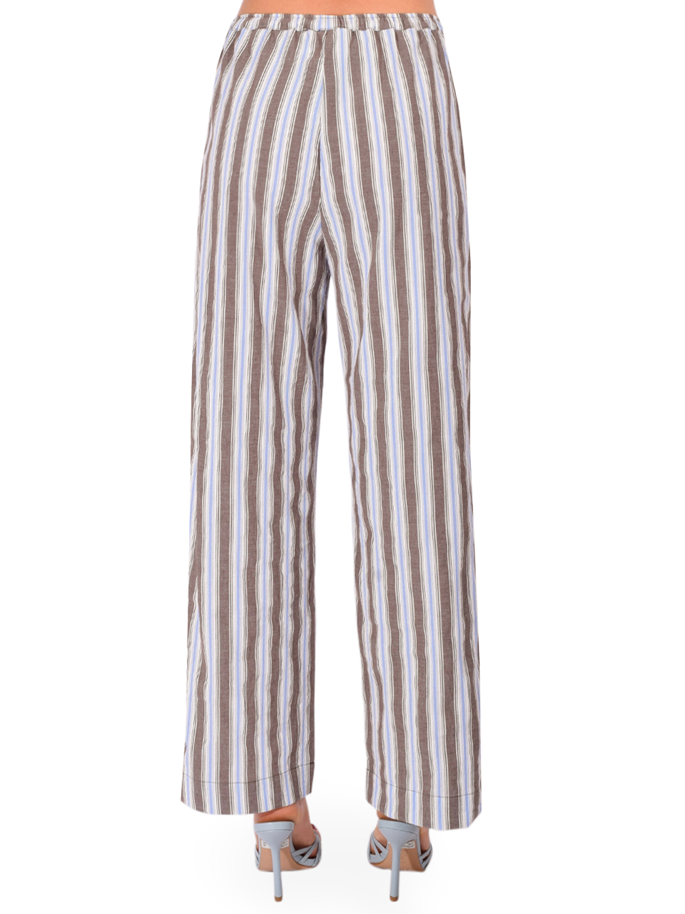 HOD Bastian Linen Pants in Cedar Stripe Back View 
