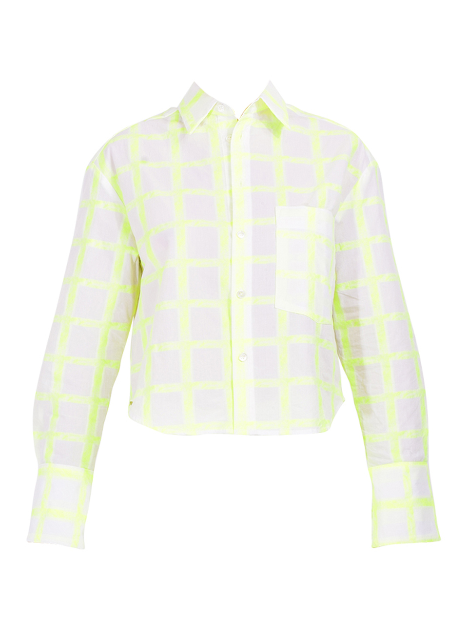 CISSA The Belle Shirt in Day Glow Check Product Shot 


