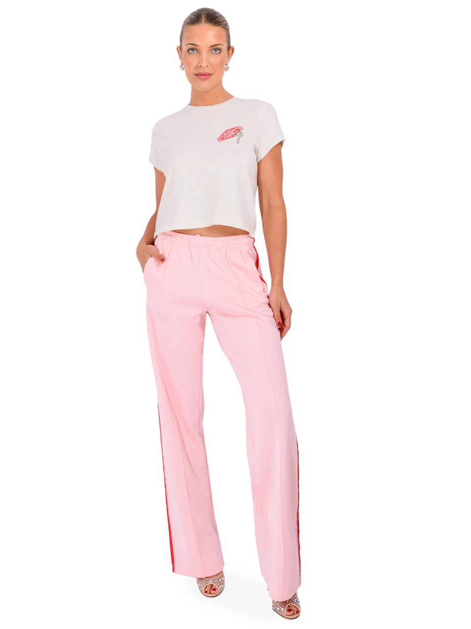 RE/DONE 1950's Starlight Motel Boxy Tee in White Full Outfit 

