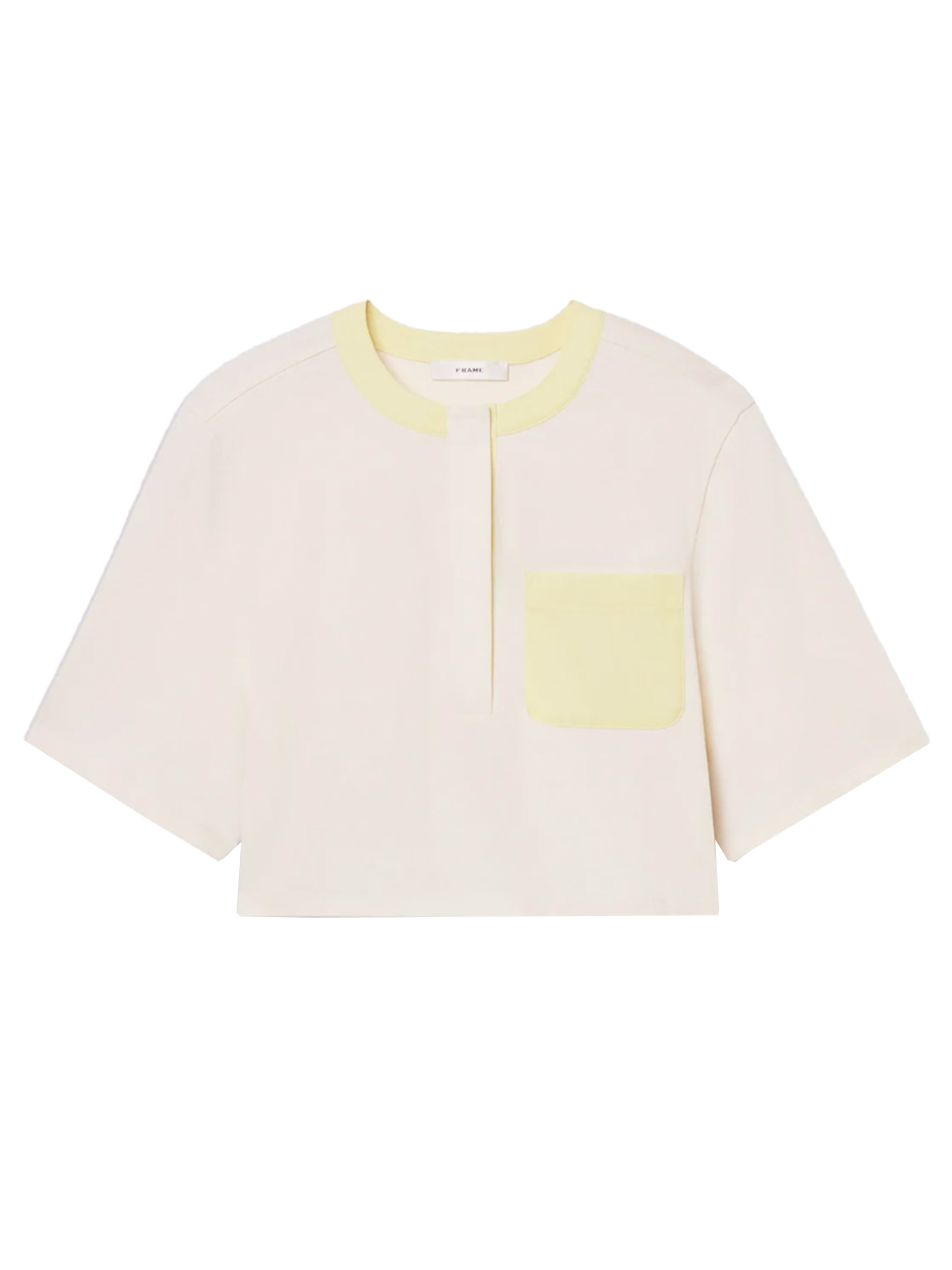 FRAME The Bodega Tee in Lemon Multi
