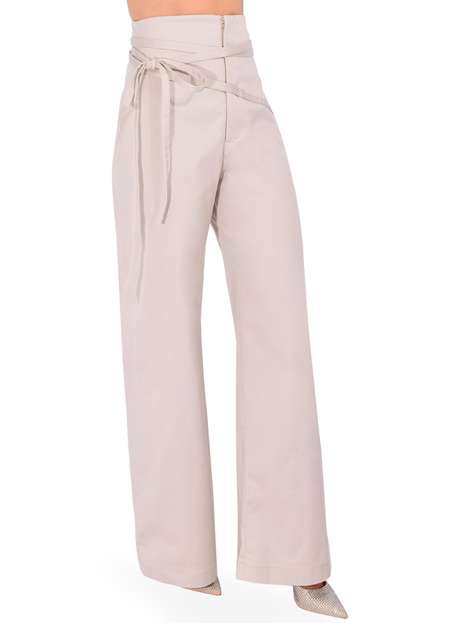PRIME OF LIME Frida Pant in Beige Side View 