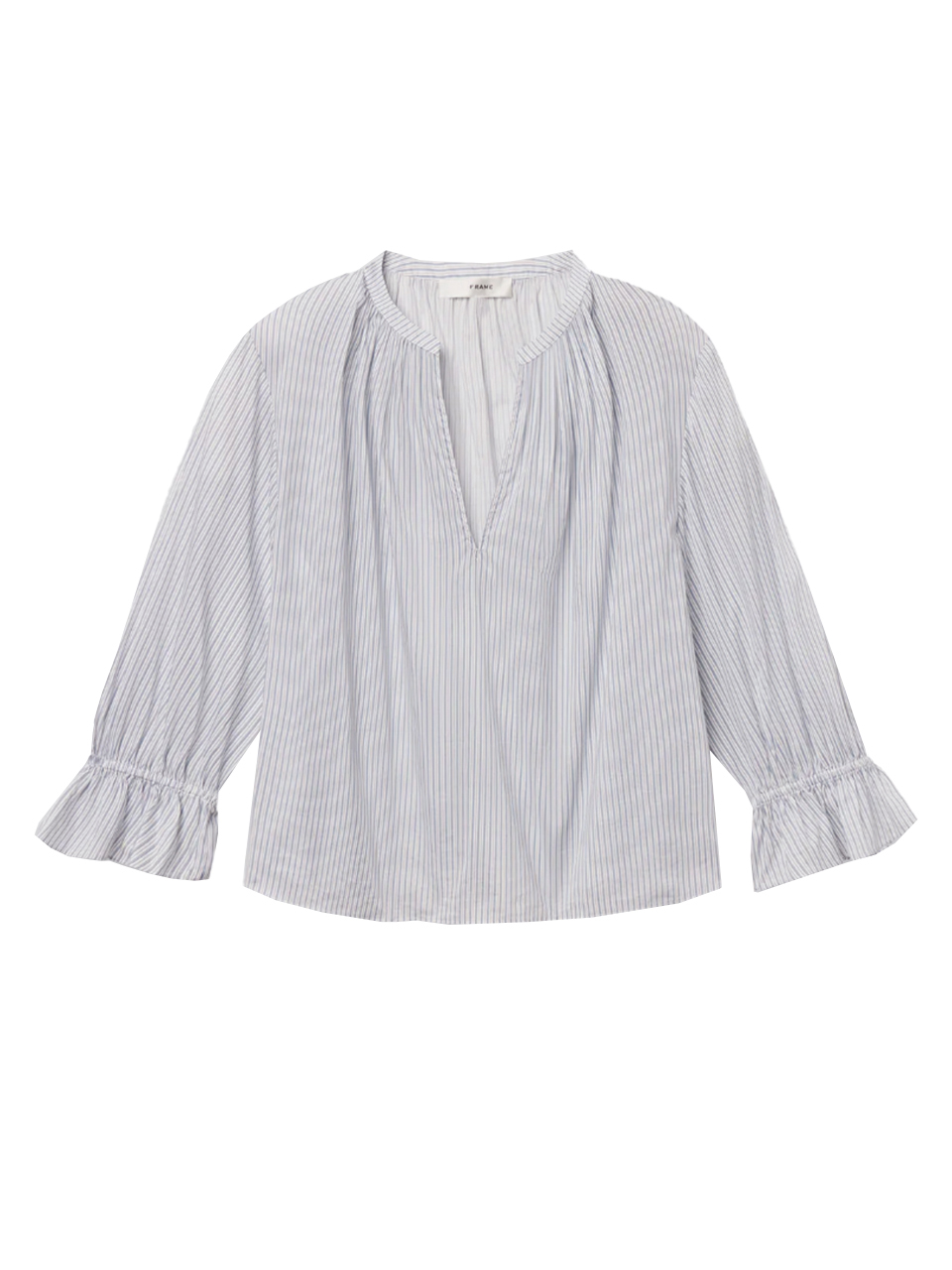 FRAME The Poet Blouse in Ocean Blue Multi Product Shot 

