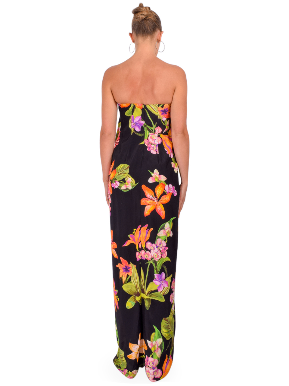 ROCOCO SAND Posy Strapless Maxi Dress in Black Back View 