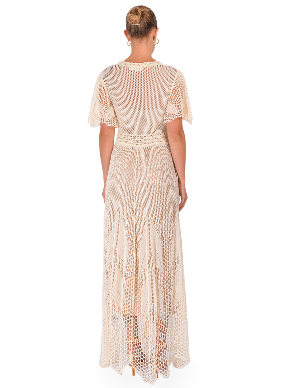BA&SH Umia Dress in Vanille Back View 
