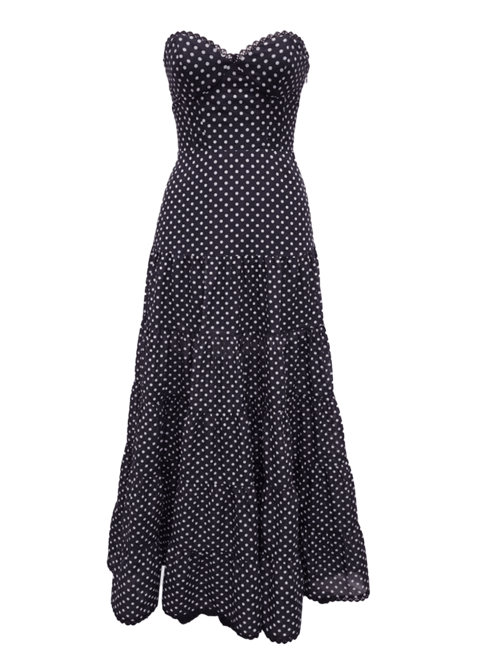 CHARO RUIZ Jimena Long Dress in Black Dots
