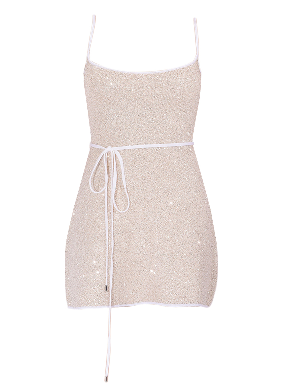 RETROFÊTE Gisele Dress in White Champagne Product Shot 